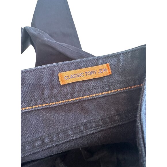 TORY BURCH Women's Black Bootcut The Tory Jeans Size 27 - Picture 8 of 11